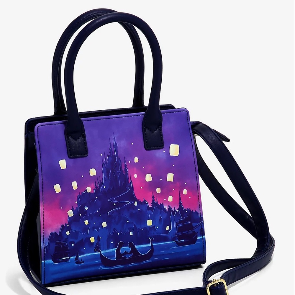 New Disney Loungefly Tangled Lanterns Rapunzel Handbag Gem